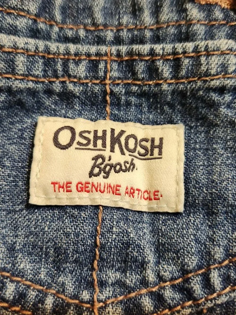OshKosh Bgosh Baby Girls Denim Overall Dress 12 Months Vestbak Jumper Pink Bow